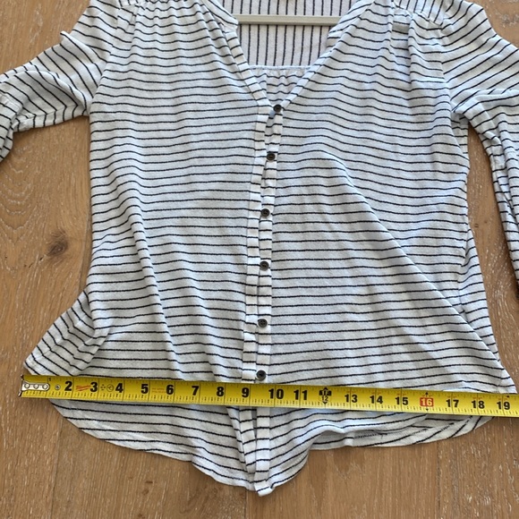 LUCKY BRAND bubble sleeve gauzy button down too CUTE! (MED) - Picture 9 of 13